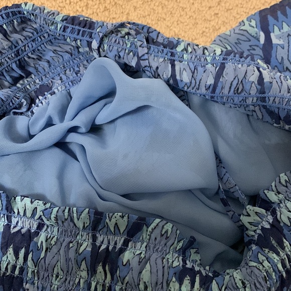 Flirty Joe Crinkle Mini Skirt, Ocean/royal Blue, Size XL - Picture 8 of 9